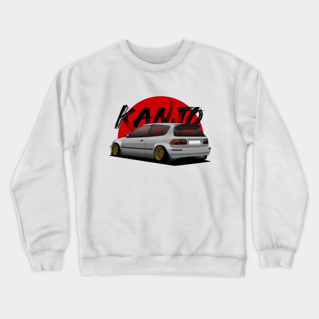 KANJO CIVIC Crewneck Sweatshirt by turboosted